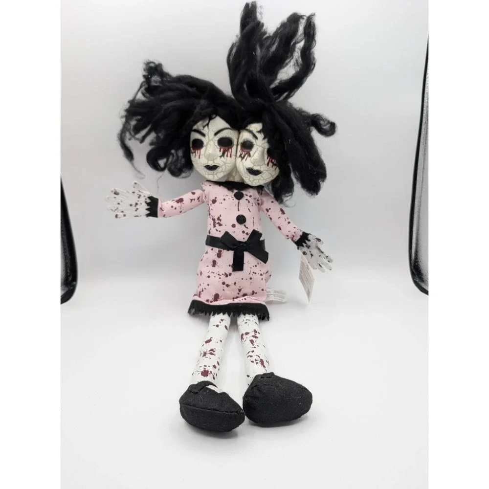 Haunted Zombie Art Doll Scary Conjoined Twins Shelf Sitter Halloween Decor Horro